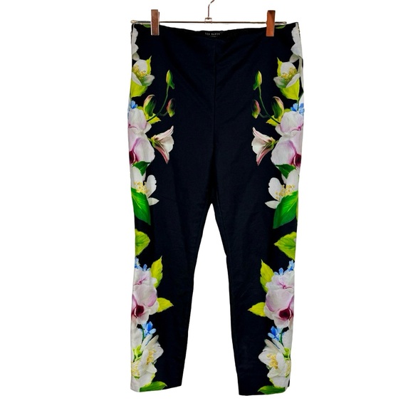 Ted Baker Galla Trousers in Mirrored Forget Me Not Print Sz:2/US6 - Picture 4 of 12